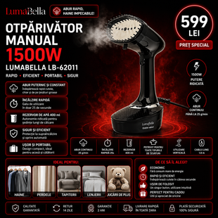 Fier de calcat cu abur 1500W LumaBella LB-62011 S60--62 фото