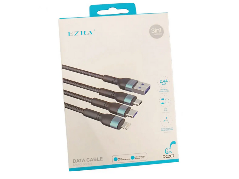 Кабель 3 в 1 USB 1.2m EZRA (DC207) S141--63 фото