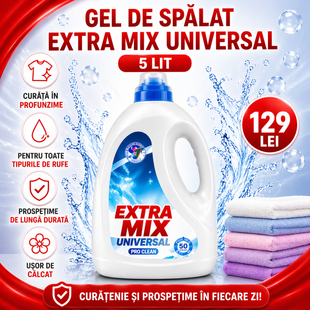 Gel de spălat Extra Mix Universal 5 L pentru rufe albe si colorate 4820196011705 foto