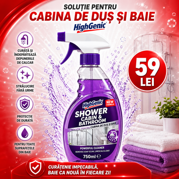 Средство для душ кабин и ванной Shower Cabin&Bathroom HighGenic 750ml 8699469130537 фото
