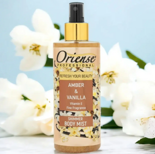 Мист для тела Amber&Vanila Oriense 250ml/ Спрей для тела с шиммером 8697566642984 фото