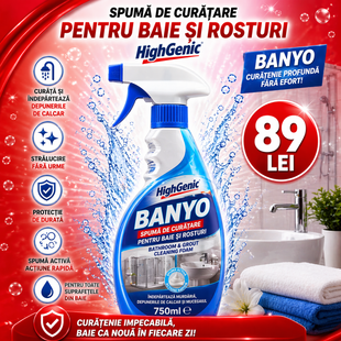 Чистящая пена для ванной комнаты BANYO HighGenic 750ml 8699469131862 фото
