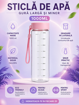 Sticlă de apacu gură largă si miner, 1000ml S247--2				 foto
