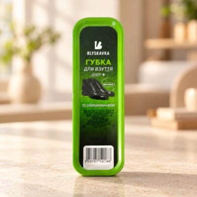 Губка для обуви BLYSKAVKA, большая, черная