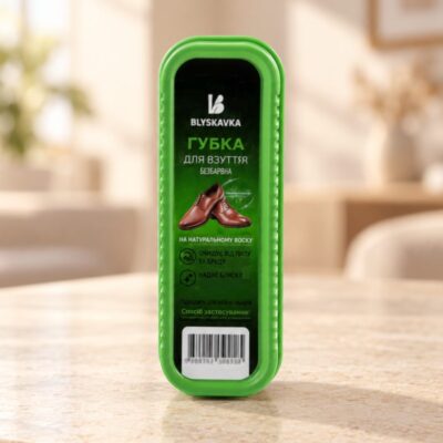 Губка для обуви BLYSKAVKA, большая, бесцветная