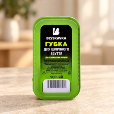 Губка для обуви BLYSKAVKA, маленькая, черная