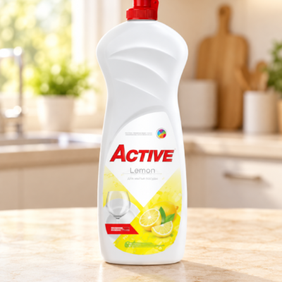 Средство для мытья посуды Active, Lemon, 1000 мл