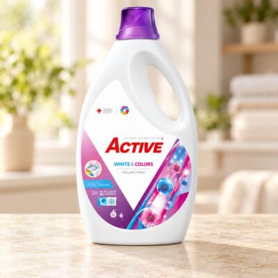 Гель для стирки Active, White & Colors, 6 л