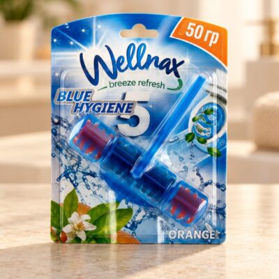 Блок-Освежитель Wellnax Blue Hygiene 5 Orange 50 g gel