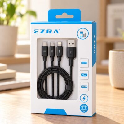 Кабель USB EZRA, 3-в-1, A-C 15W, A-L 10W, A-M 10W, DC352