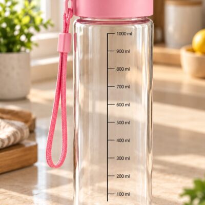 Бутылка для воды с широким горлом и ремешком, 1000ml