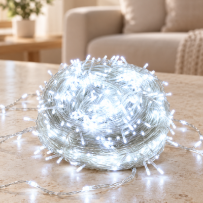 Гирлянда, 100 LED ламп, холодный свет,10 м, XX-107