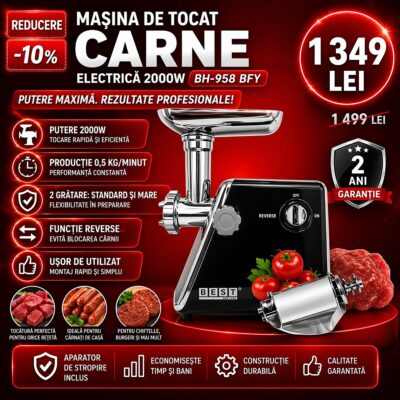 Мясорубка электрическая с соковыжималкой 2000W BH-958 BFY