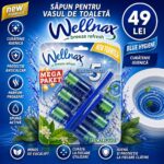 Блок-Освежитель Wellnax Blue Water Eucaliptus 3x50g