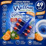 Блок-Освежитель Wellnax Blue Water 3 mega Orange 3x50g