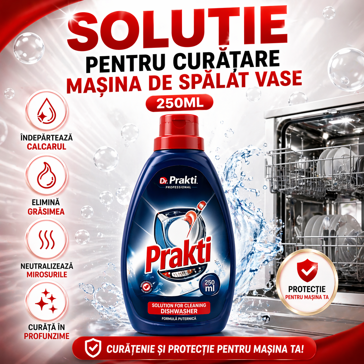 Очиститель для посудомоечных машин dr. Prakti 250ml
